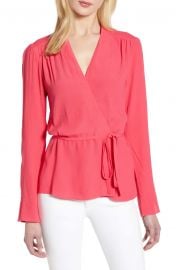 Chelsea28 Tie Waist Wrap Top at Nordstrom